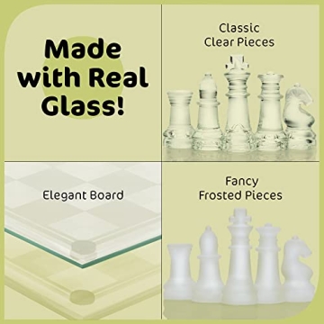 Elegant Srenta Glass Chess Set for Modern Home
