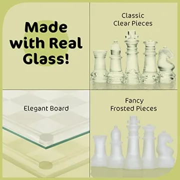 Elegant Srenta Glass Chess Set for Modern Home