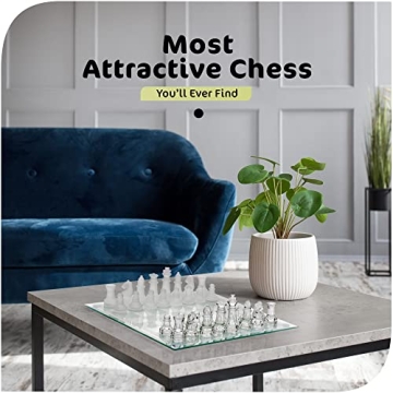 Elegant Srenta Glass Chess Set for Modern Home