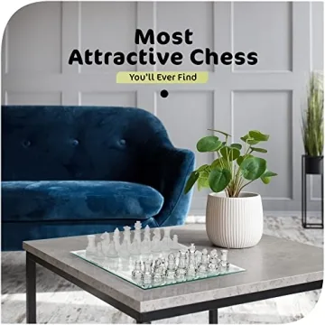 Elegant Srenta Glass Chess Set for Modern Home