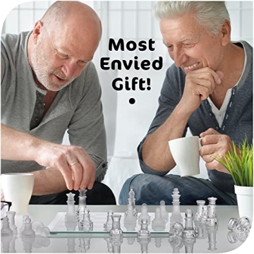 Elegant Srenta Glass Chess Set for Modern Home