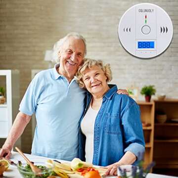 Cqlunuoly Carbon Monoxide Detectors Co Detector Digital Display Battery Powered Portable RV Carbon Monoxide Detector for Travel with UL2034