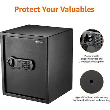 Programmable Steel Home Security Safe 1.52 Cubic Feet