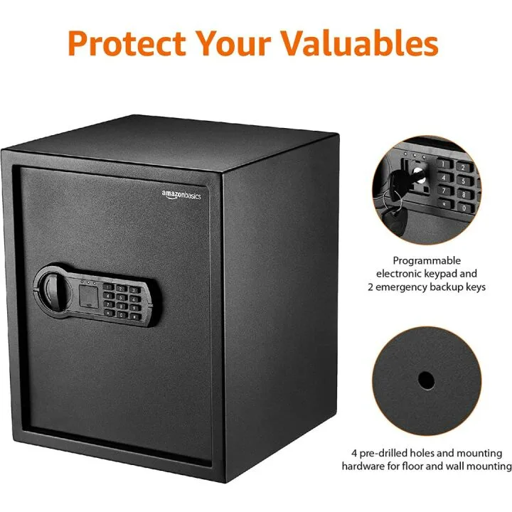 Programmable Steel Home Security Safe 1.52 Cubic Feet