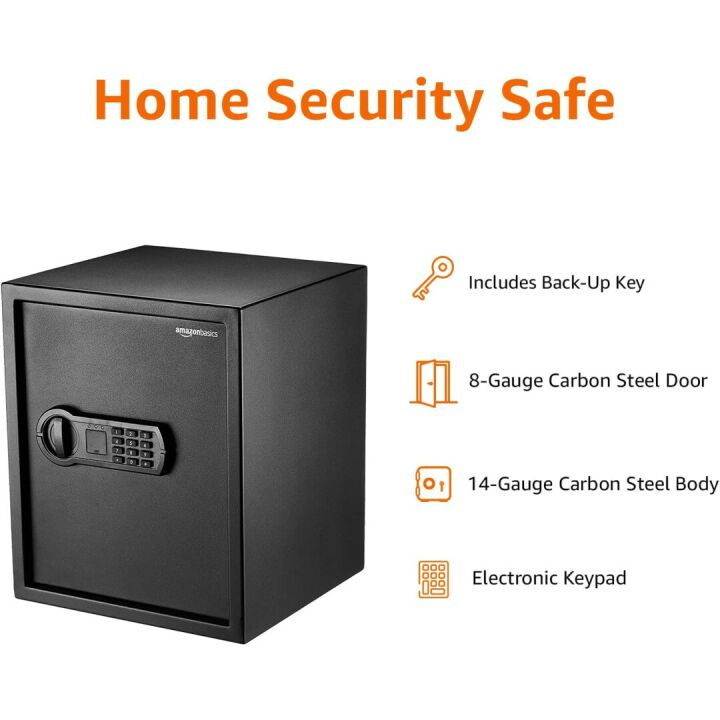 Programmable Steel Home Security Safe 1.52 Cubic Feet