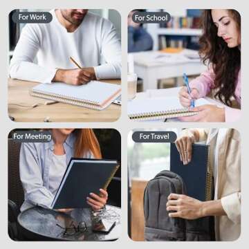 FLYING EAGLE 8.5 x 11 Large Graph Notebook Journal Spiral Graph Grid Notebook 210 Pages Hardcover Gr...