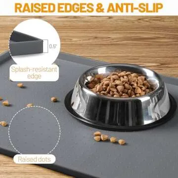 Hubulk Non-Slip Silicone Pet Food Mat for Clean Dining Areas
