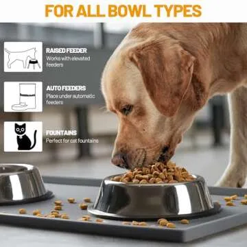 Hubulk Non-Slip Silicone Pet Food Mat for Clean Dining Areas