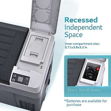 EUHOMY 12 Volt Refrigerator, 32QT(30L) Portable Refrigerator, Car Fridge APP Control, Car Refrigerat...