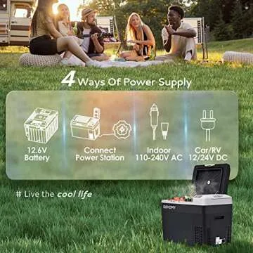 EUHOMY 12 Volt Refrigerator, 32QT(30L) Portable Refrigerator, Car Fridge APP Control, Car Refrigerator 12/24V DC 110-240V AC, Portable Freezer Usable Battery for Camping, Travel, Truck, Outdoor