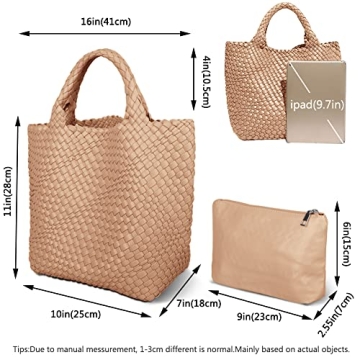 MJUEO Vegan Leather Woven Bag - Chic & Versatile Handbag