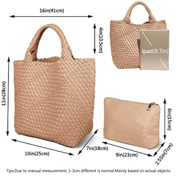 MJUEO Vegan Leather Woven Bag - Chic & Versatile Handbag