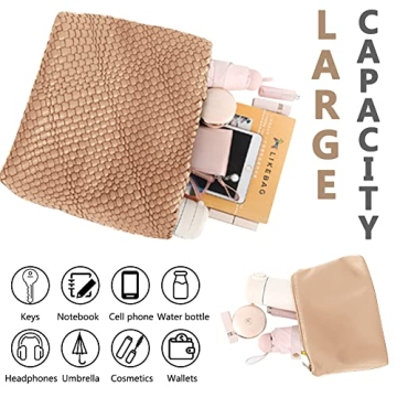 MJUEO Vegan Leather Woven Bag - Chic & Versatile Handbag