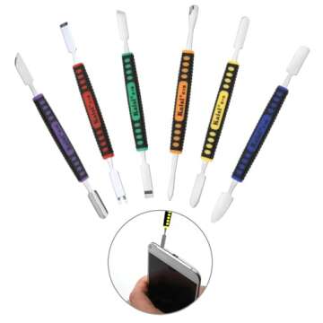 【Best Deals】OriGlam 6pcs Dual Ends Metal Spudger Set, Professional Pry Opening Spudger, Prying Opening Repair Tool Kit for iPhone iPad iPod Mobile Phone Tablet Laptop Mp3 Watch