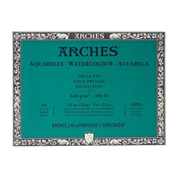Arches 300 lb Watercolor Paper Block for Artists