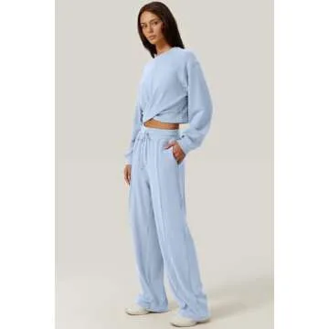 QINSEN Comfortable 2 Piece Lounge Sweatset for Women