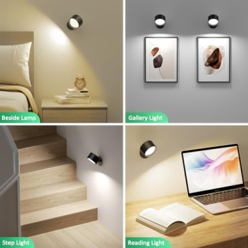 Lightbiz LED Wall Lights with Remote - Versatile & Rechargeable