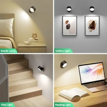 Lightbiz LED Wall Lights with Remote - Versatile & Rechargeable