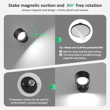 Lightbiz LED Wall Lights with Remote - Versatile & Rechargeable