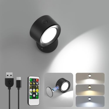 Lightbiz LED Wall Lights with Remote - Versatile & Rechargeable