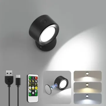Lightbiz LED Wall Lights with Remote - Versatile & Rechargeable
