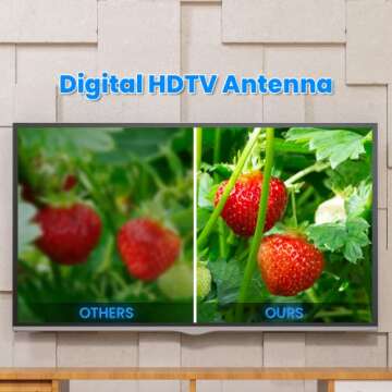 TV Antenna UP to 880+ Miles Long Range Upgraded Digital TV Antenna for Smart TV - Indoor Outdoor HD Antenna Support 8K 4K 1080P and All Older TV's 360° Reception Antenna for Free Local Channels