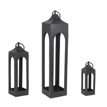 CG Hunter Large Black Lantern for Indoor & Outdoor Decor