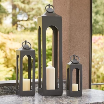 CG Hunter Large Black Lantern for Indoor & Outdoor Decor