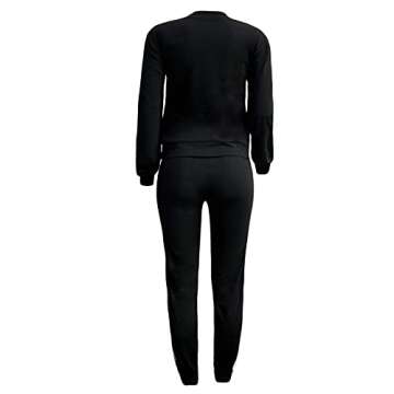 THLAI Women’s Plus Size Letter Print Tracksuit Set