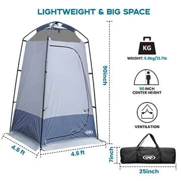 Ultimate Outdoor Shower Tent – Spacious Privacy Shelter for All Adventures