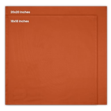 Utopia Kitchen Orange Cloth Napkins 12 Pack for Elegant Dining