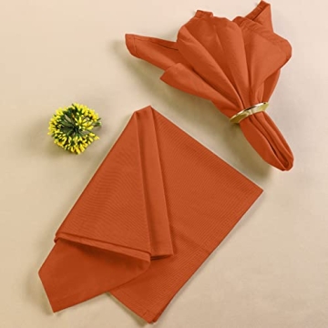 Utopia Kitchen Orange Cloth Napkins 12 Pack for Elegant Dining