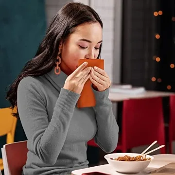 Utopia Kitchen Orange Cloth Napkins 12 Pack for Elegant Dining