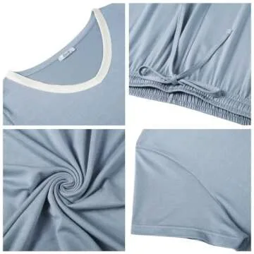 Cooling Bamboo Viscose Capri Pajamas for Women Comfort