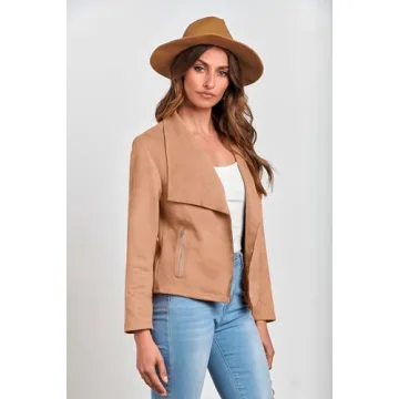 Stylish PRETTYGARDEN Women's Faux Suede Jacket for Spring and Fall