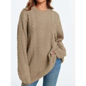 Saodimallsu Women's Chunky Knit Oversized Sweater for Effortless Style