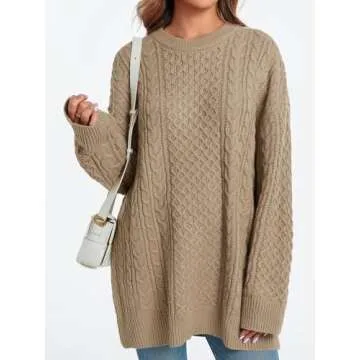 Saodimallsu Women's Chunky Knit Oversized Sweater - Cozy Style