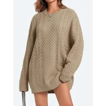Saodimallsu Women's Chunky Knit Oversized Sweater - Cozy Style