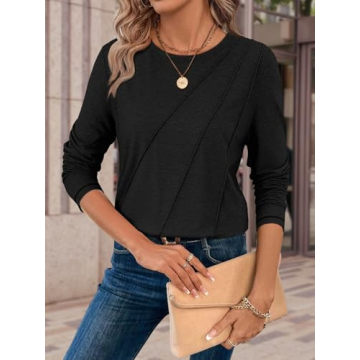 ATHMILE Women's Long Sleeve Shirts - Trendy and Comfortable Fall Wear