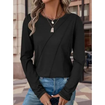 ATHMILE Long Sleeve Shirt - Stylish Fall Tops for Women