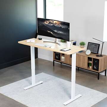 VIVO Electric 60 x 24 inch Standing Desk Workstation, Memory Controller Height Adjustment, 1B Series...
