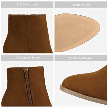 DREAM PAIRS Stylish Women's Ankle Boots with Comfort Features