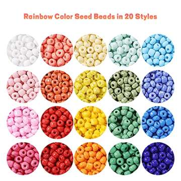 Miss Rabbit Jewelry Making Kit 4 mm Glass Seed Beads for DIY Bracelet Making Kit for Adults Crafts A...