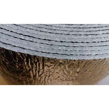 US Energy Products Foam Core Reflective Insulation Garage Door Double Foil 21 Inch x 16ft Roll Energ...
