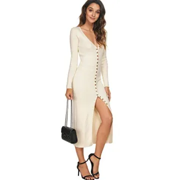 Chic Long Sleeve Maxi Dress for Fall and Winter Fashion