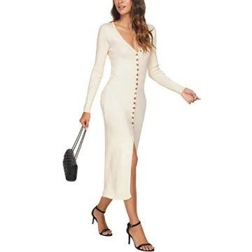 Chic Long Sleeve Maxi Dress for Fall and Winter Fashion