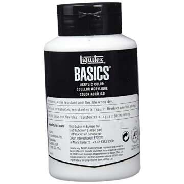 Liquitex BASICS Acrylic Paint, 13.5oz Squeeze Bottle, Titanium White