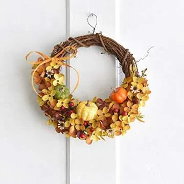 YoleShy Grapevine Wreath, 6 PCS Twigs Wreath Bulk DIY Vine Wreath Decorations for Front Door Wall Hanging, Natural Craft for DIY Theme Festival, 7.9 Inches