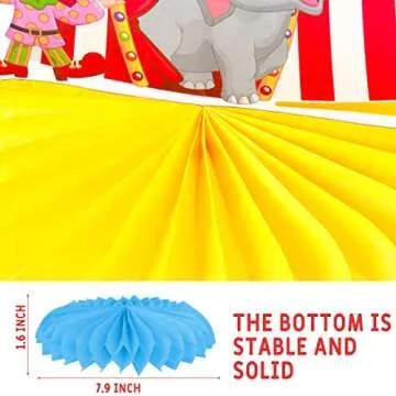 10Pcs Circus Carnival Honeycomb Centerpieces for Parties