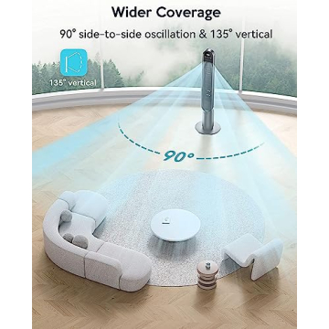 Powerful VAGKRI Oscillating Tower Fan with Remote Control